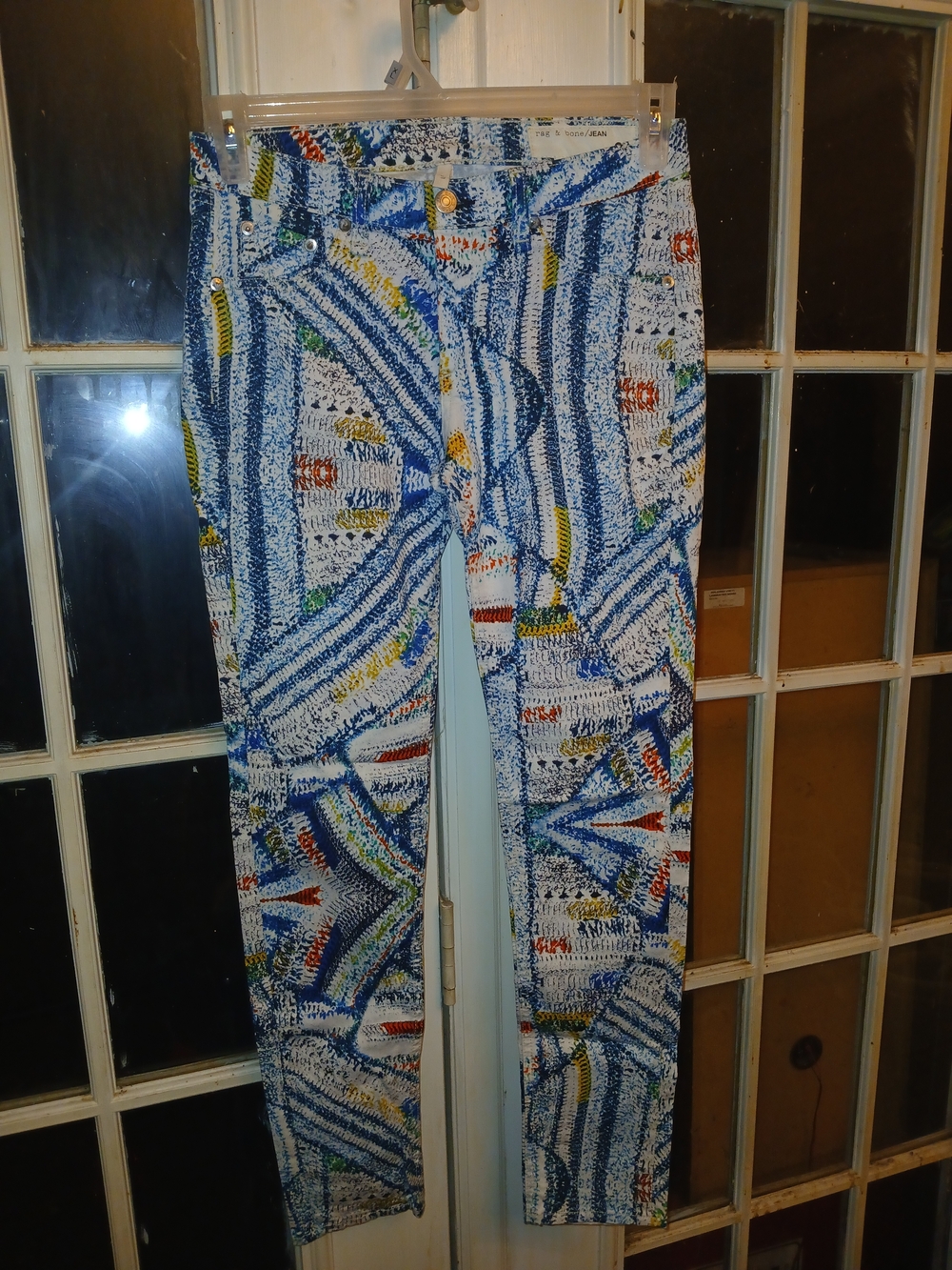 rag & bone Blue and White Printed Leggings
